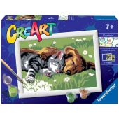 CreArt Sleeping Cats And Dogs - Painting Kit