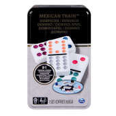 Double 12 Color Dot Dominoes in Tin 
