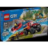 Lego City 4X4 Fire Truck With Rescue Boat