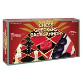 Chess-Checkers-Backgammon Folding By Pressman Games - Board Game