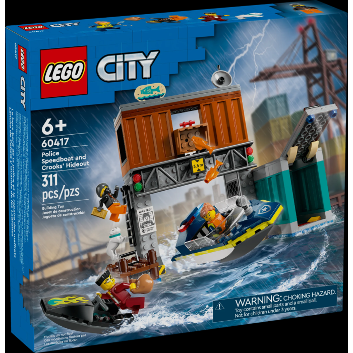 Lego City Police Speedboat And Crooks' Hideout