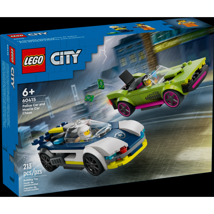 Lego City Police Car And Muscle Car Chase